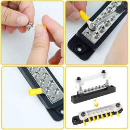 non-brand 2Pcs 150A 12V DC 6 WAY TERMINAL BUS BAR DISTRIBUTION BLOCK FOR CAR MARINE BOAT