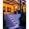 Treela 24 Packs Outdoor Fence Lights Solar Powered Deck Lights