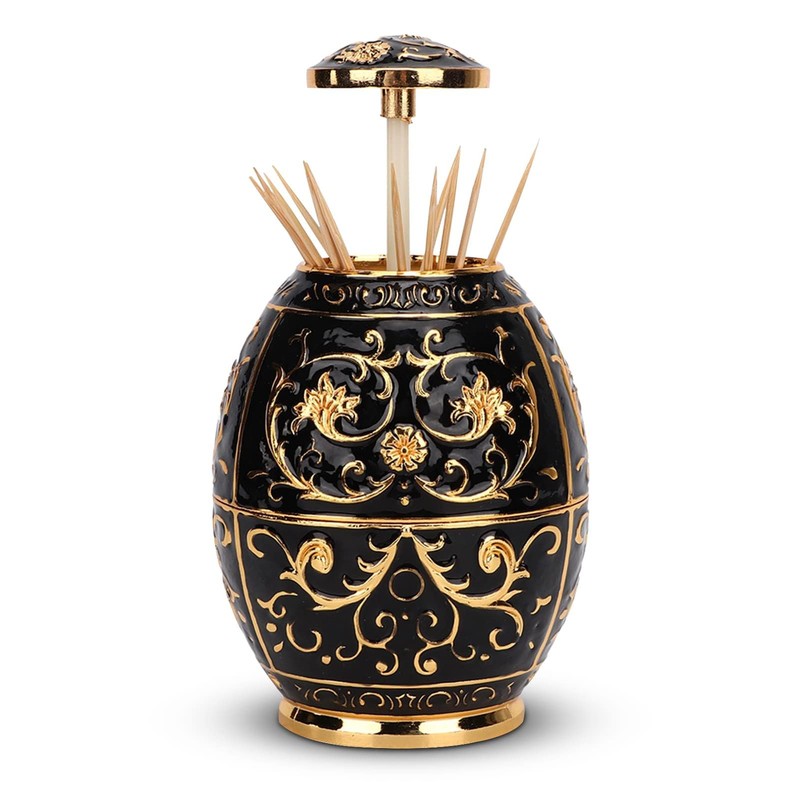 Toothpick Holder, Retro Toothpick Dispenser Automatic Pop Up Toothpick Box