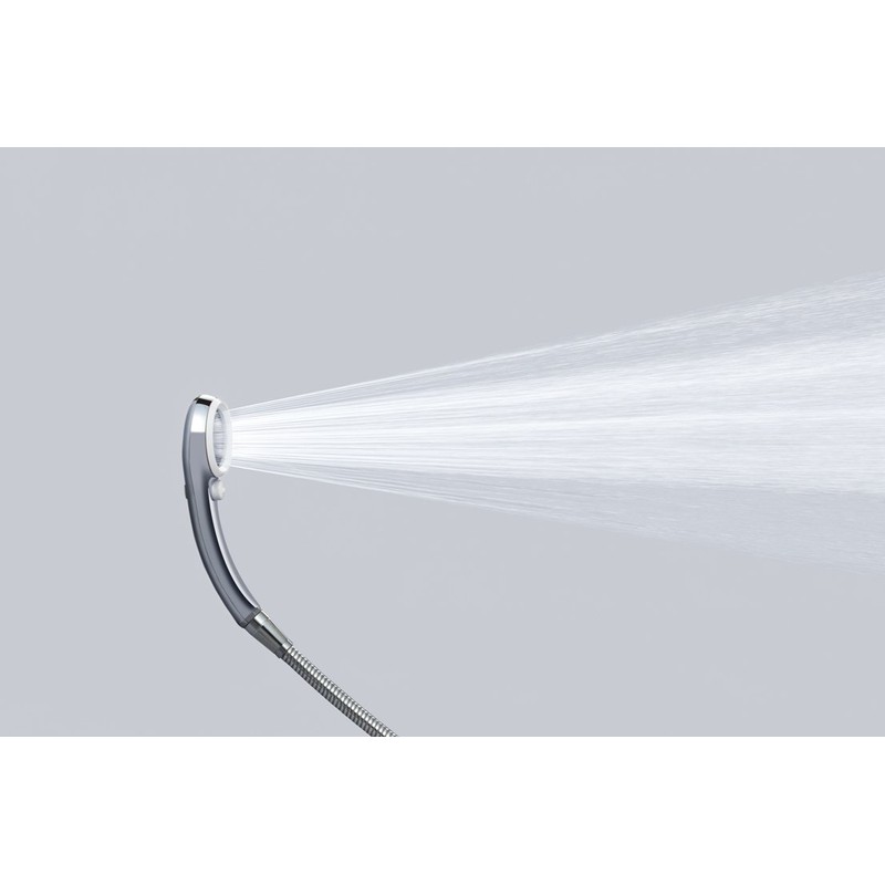 SAN-EI Faucet Showerhead Rainy Metallic White [Approx. 50% Water Conservation
