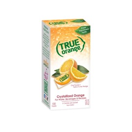 True Citrus TRUE ORANGE Water Enhancer, Bulk Dispenser, 100 Count (Pack of 1), 0 Calorie Drink Mix Packets For Water, Orange Flavoring Powder Packets