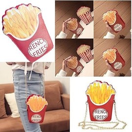 Women Girl Cute Fries Satchel Shoulder Crossbody Messenge Handbag Bag Purse