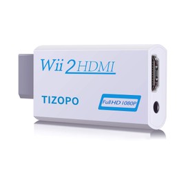 TIZOPO Convertidor Wii a HDMI, pequeño pero potente, soporta 720p o 1080p, compatible con HDCP, no más cables de enredo, solo un cable