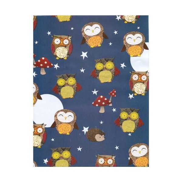 Owl Rolled Gift Wrapping Paper 2 Sheets of 20 in
