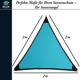 freigarten.de Awning Waterproof Sun Protection Garden with Attachments, Linen, 100% Protection from UV Rays (2 x 2 m, Blue)