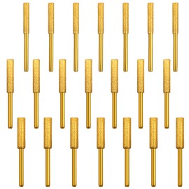 Shitime 21 Pcs Diamond Chainsaw Sharpener 1/8" Shank, High Hardness Burr Grinding Stone Chainsaw Sharpening Kit for Chain Saw Stone Jewelry Wood (5/32'', 3/16'', 7/32'')