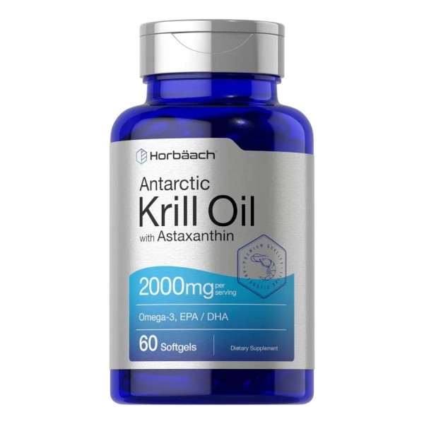 Aceite Krill 2000mg Omega 3 + Astaxantina 60caps Americano Sabor