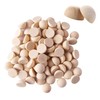60Pcs Split Wood Balls Unfinished Natural Half Wooden Balls,15mm Unfinished