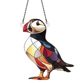 Puffin Ornaments Acrylic Window Hanging - Gifts for Puffin Lovers, Puffin Gifts for Women Men - Puffin Decor - Puffin Christmas Decorations