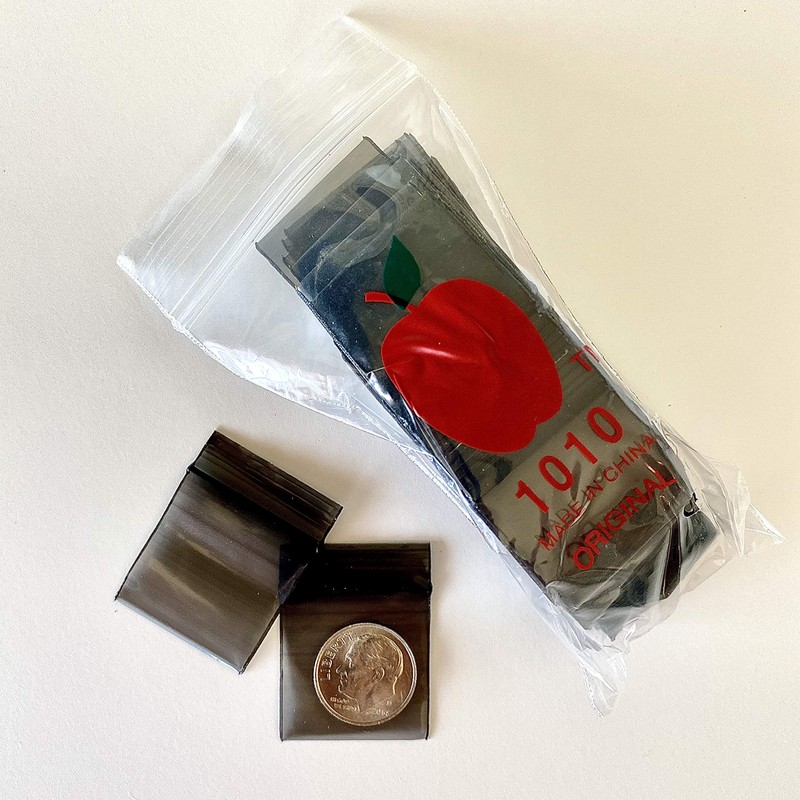 1010 Original Mini Ziplock 2.5mil Plastic Bags 1" x 1"