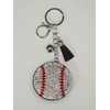 Woodstar Sports Keychain (Baseball, Soccer, Basketball, Volleyball, Rugby) Cushion Sequin
