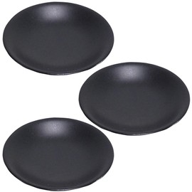 Set of 3, Small Plates, Kuroei 3.0 Plates (Mat) [3.8 x 0.7 inches (9.8 x 1.8 cm)] [Restaurants, Ryokan, Japanese Tableware, Restaurants, Commercial Use, Tableware]