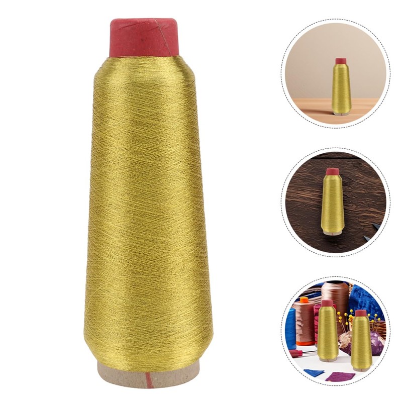 SEWACC 2rolls Metallic Embroidery Thread Reflective Glitter Floss for Sewing