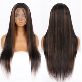 IFTIME Highlight Ombre Lace Front Wig Human Hair 180 density 22 inch straight wigs human hair 13x4 lace front wigs human hair wigs for black women