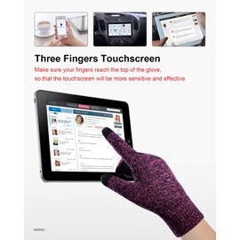 coskefy Winter Knit Gloves Touchscreen Gloves Thermal Wool Lined Texting Gloves Running Gloves for Men Women