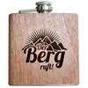 Pixelstudio Der Berg Ruft - Wooden Hip Flask Gift Idea