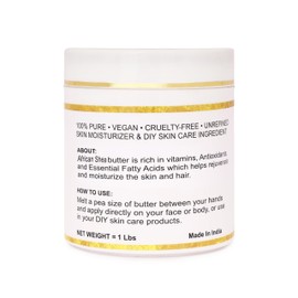 Organic Raw African Shea Butter 100% Pure,Natural & Unrefined| Skin Moisturizer For Face, Body & Hair| 1 LBS/450 GM Ivory/White Grade A | DIY Creams, Balms, Lotions, Soaps| Moisturizes Dry Skin