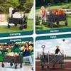 OLIXIS Heavy Duty Wagon Cart with Wheels Foldable,Large Collapsible Wagons