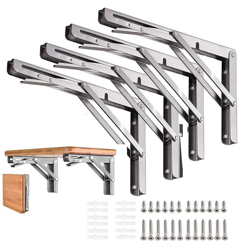 Folding Shelf Brackets 22 inch 4 Pcs Max. Load 440lb