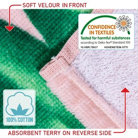 Flamingo Beach Towel 30 x 60 inches 100% Cotton (Flamingos and Hibiscus, 30" x 60")