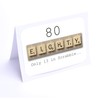 Scrabble Birthday Cards (80th Birthday Card)