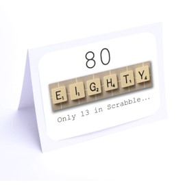Scrabble Birthday Cards (80th Birthday Card)