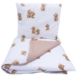 Baby's Comfort Bedding Set Duvet Cover (90 x 120 cm) + Pillowcase (40 x 60 cm), Little bears + brown