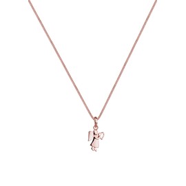 Elli Women's Necklace with Angel and Heart Symbol Talisman Guardian Angel in 925 Sterling Silver, Silver