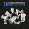 Glarks 126Pcs 304 Stainless Steel M3 M4 M5 M6 M8