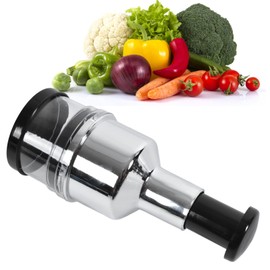HYWHUYANG Food Chopper,Hand Stainless Steel Vegetable Chopper Manual Onion Cutter for Kitchen Handle Chopper for Veggies Onions Garlic Nuts Salads