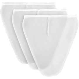 Set de 3 Bolsas Coladoras de Malla Fina Reutilizables para Leche de Nuez, Jugo, Café, Queso y Té, Bolsa Filtradora de Nylon para Almendras, Vegetales y Granos, Fácil Limpieza