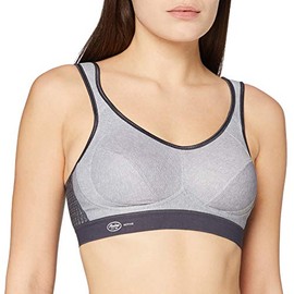 Anita Active Extreme Control Women's Sports Bra (Sport-bh Extreme Control) - Grey (heather grey 254) slogan, size: 85H