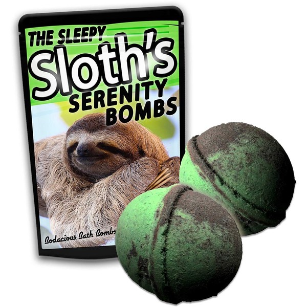 Sleepy Sloth's Serenity Bombs XL Bath Balls Cool Bath Fizzers for Kids Stocking Stuffers for Teens Novelty Sloth Gags for Friends Weird White Elephant Ideas Unisex Secret Santa