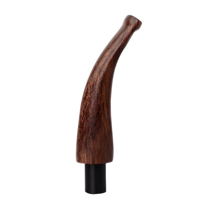 MUXIANG MUXIANG Wood Briar Bent Pipe Handle Replacement Mouthpiece, Fits