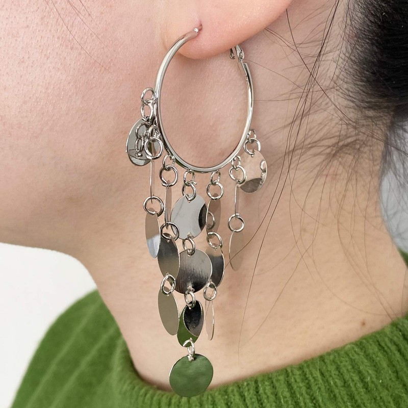 choice of all Bohemian Gold Coin Drop Earrings - Big