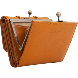 Trifold Wallet, Women's, Genuine Leather, Italian Leather, Coin Purse, Large Capacity, Mini Wallet, Small, Compact, Simple, Short Wallet, Brown