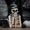 Light Up Top Hat Skeleton Figure Standard