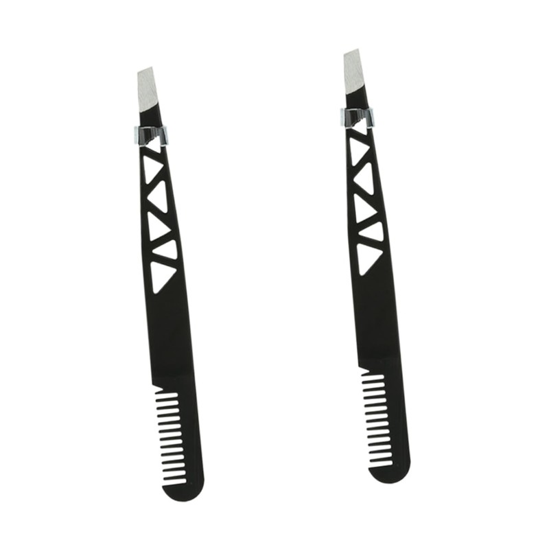 FOMIYES 3sets Quality Eyebrow Tweezer Trimmer Dual-use Makeup Tool Anti-slip