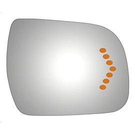 Burco 5442S Convex Passenger Side Power Replacement Mirror Glass with Lasered Holes to use with Factory Turn Signal Indicator for 2011-2013 TOYOTA SIENNA