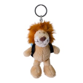 NIKI Outdoor Products Key Holder, Lion, 3.9 inches (10 cm), Backpack, Blue, Kids, W2.4 x D2.4 x H, Braun
