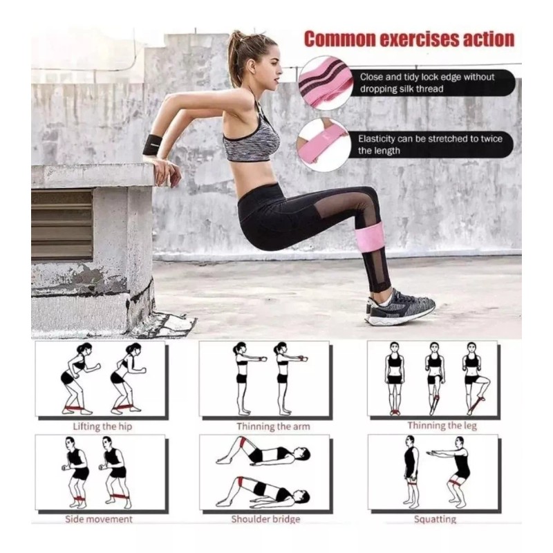 Misorel 3 Bandas Elásticas D Resistencia Para Ejercitar Fitness Gym