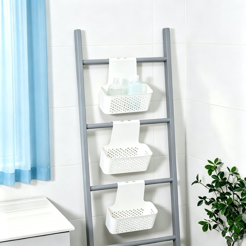 TONSNY Over The Door Cabinet Organizer, Hanging Storage Basket, Wall