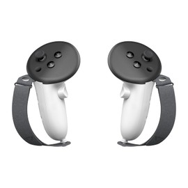 PRISMXR コントローラーアクセサリー 滑り止め アクセサリー 快適握感 調節可能 取り付け簡単 Quest3S/3と互換性あり コントローラーグリップカバー (2個セット)