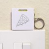 'Pepperoni Pizza Slice' Keyring Tape Measure/Spirit Level Tool (KM00042006)
