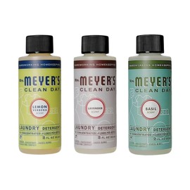 Mrs. Meyer’s Clean Day 4x Concentrated Laundry Detergent Variety Pack, Basil + Lavender + Lemon Verbena, 2 FL OZ each