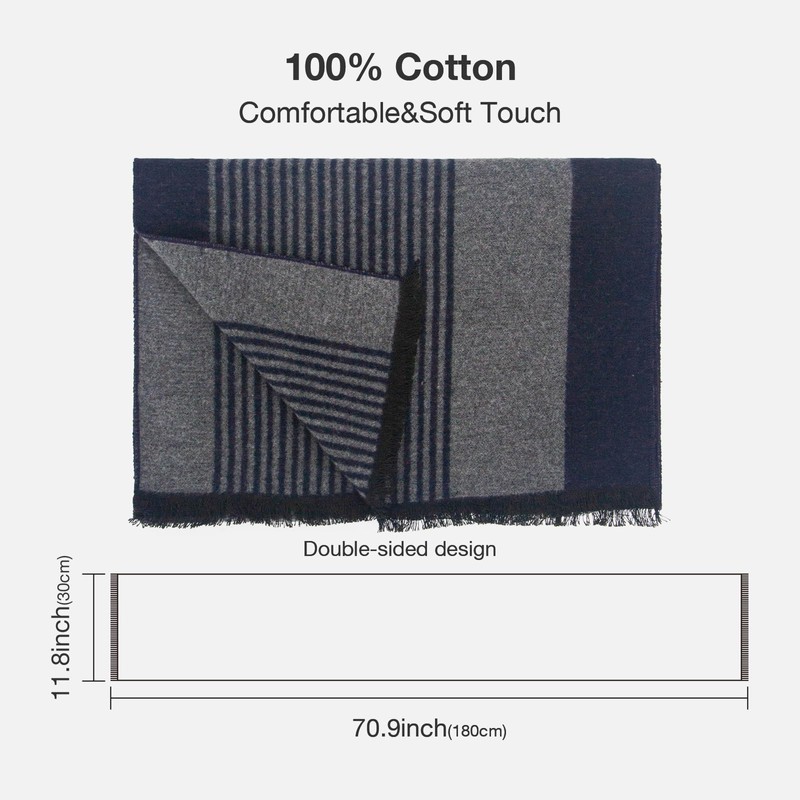 DiaryLook Men's Autumn Cotton Checked Scarf Winter Spring Autumn Boys