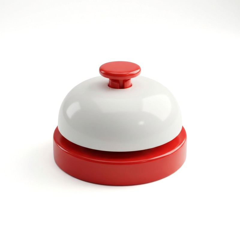 Table Order Bell – Multi-Color Handbell for Restaurant, Bar, Kitchen,