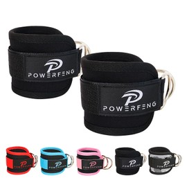 powerfeng - Máquina de cable con correa de tobillo: accesorios de cable de tobillo para gimnasio, tobillo, cable de glúteos, correas de tobillo para piernas y glúteos, puños de tobillo para mujeres