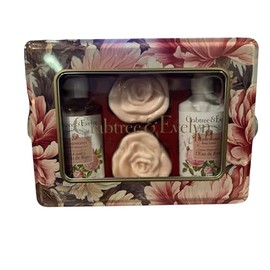 Crabtree & Evelyn 4 Piece Gift Set Tin (4-piece set, Rosewater)