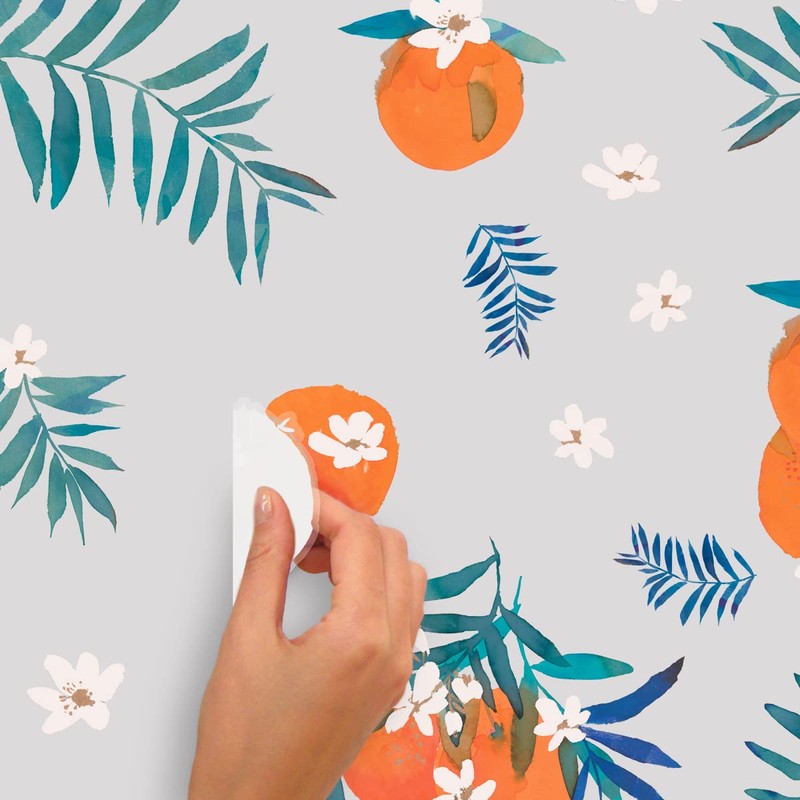 RoomMates RMK5155SCS Orange Blossom Peel and Stick Wall Decals